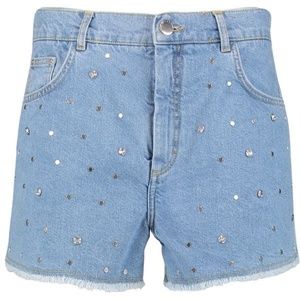 Maje Ilion high-rise denim shorts